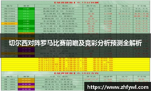 谈球吧切尔西对阵罗马比赛前瞻及竞彩分析预测全解析